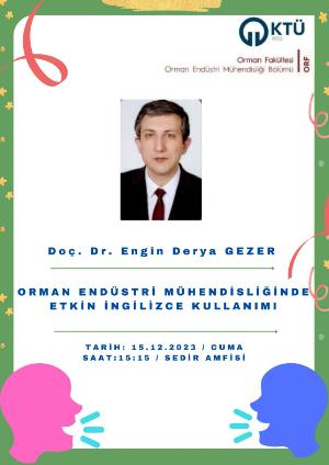 Orman Endüstri Mühendisliğinde Etkin İngilizce Kullanımı