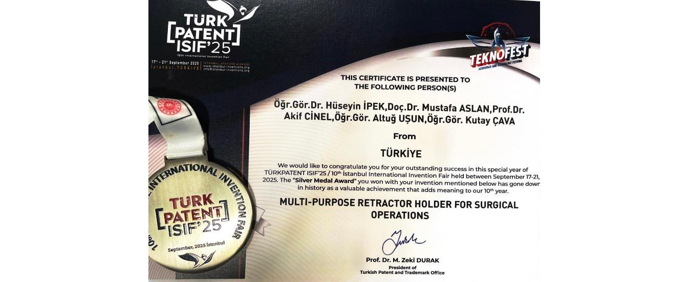 Mühendislik Fakültesi Akademisyenimize Gümüş Madalya