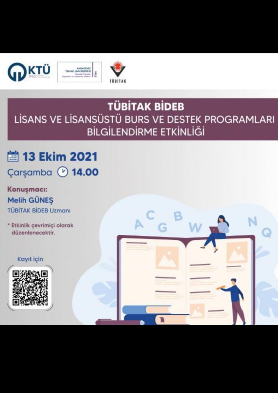 TÜBİTAK BİDEB Lisans ve Lisansüstü Burs ve Destek Programları Bilgilendirme Etkinliği