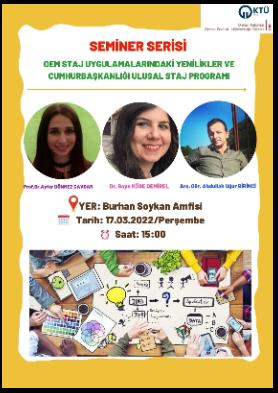 OEM Seminerler Serisi - OEM Staj Uygulamalarındaki Yenilikler ve Cumhurbaşkanlığı Ulusal Staj Programı