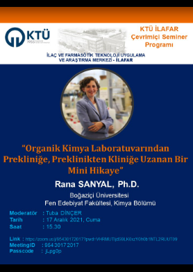 KTÜ İLAFAR Çevrimiçi Seminer Program