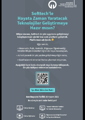 Softtech'le Hayata Zaman Yaratacak Teknolojiler Geliştirmeye Hazır Mısın?