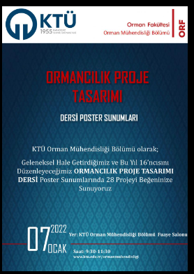 Ormancılıkta Proje Tasarımı Dersi-Proje Sunumları