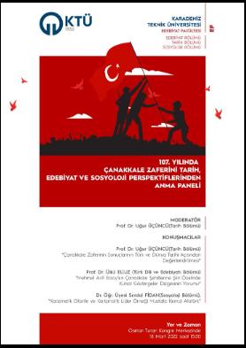 107. Yılında Çanakkale Zaferini Tarih, Edebiyat ve Sosyoloji Perspektiflerinden Anma Paneli