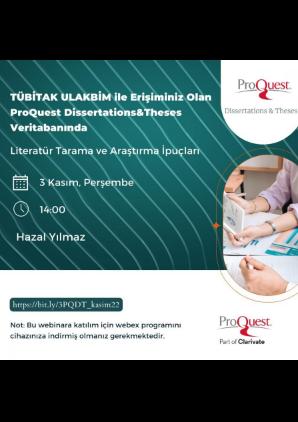 Webinar: ProQuest Eğitim Kasım 2022
