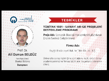 Üniversitemiz Araştırmacılarından Prof. Dr. Ali Osman BELDÜZ'ün Üniversite Sanayi İşbirliğine Katkısı