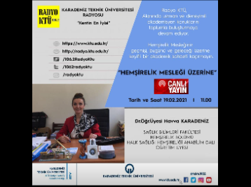 Davetli Konuşmacı: Dr. Öğr. Üyesi Havva KARADENİZ