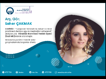 Arş. Gör. Seher ÇAKMAK COST Programına Yönetim Komitesi Yedek Üyesi (Sub MC) Olarak Atandı