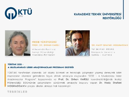 TÜBİTAK 2232-A Uluslararası Lider Araştırmacılar Programı Desteği