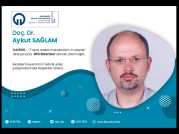 COST Programında Bir Başarı da Üniversitemiz Moleküler Biyoloji ve Genetik Bölümünden Geldi