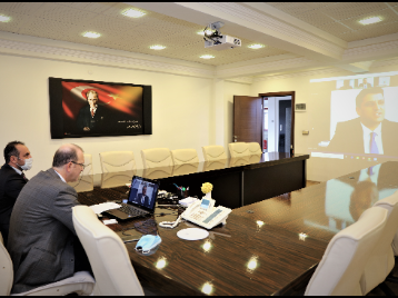 Rektörümüz, Nahcivan Devlet Üniversitesi Rektörü ile Telekonferans Yöntemi ile Görüştü