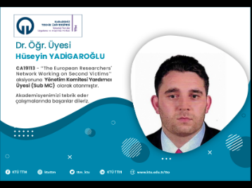 Dr.Öğr.Üyesi Hüseyin YADİGAROĞLU COST Programına Yönetim Komitesi Yardımcı Üyesi (Sub MC) Olarak Atandı 