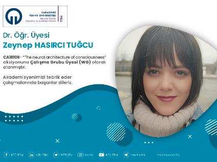 Dr. Öğr. Üyesi Zeynep HASIRCI TUĞCU COST Programına Çalışma Grubu Üyesi (WG) Olarak Atandı