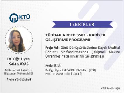 Akademisyenimize TÜBİTAK 3501 Proje Desteği
