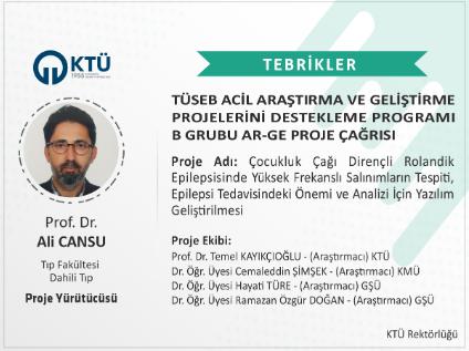 Akademisyenimize TÜSEB Proje Desteği