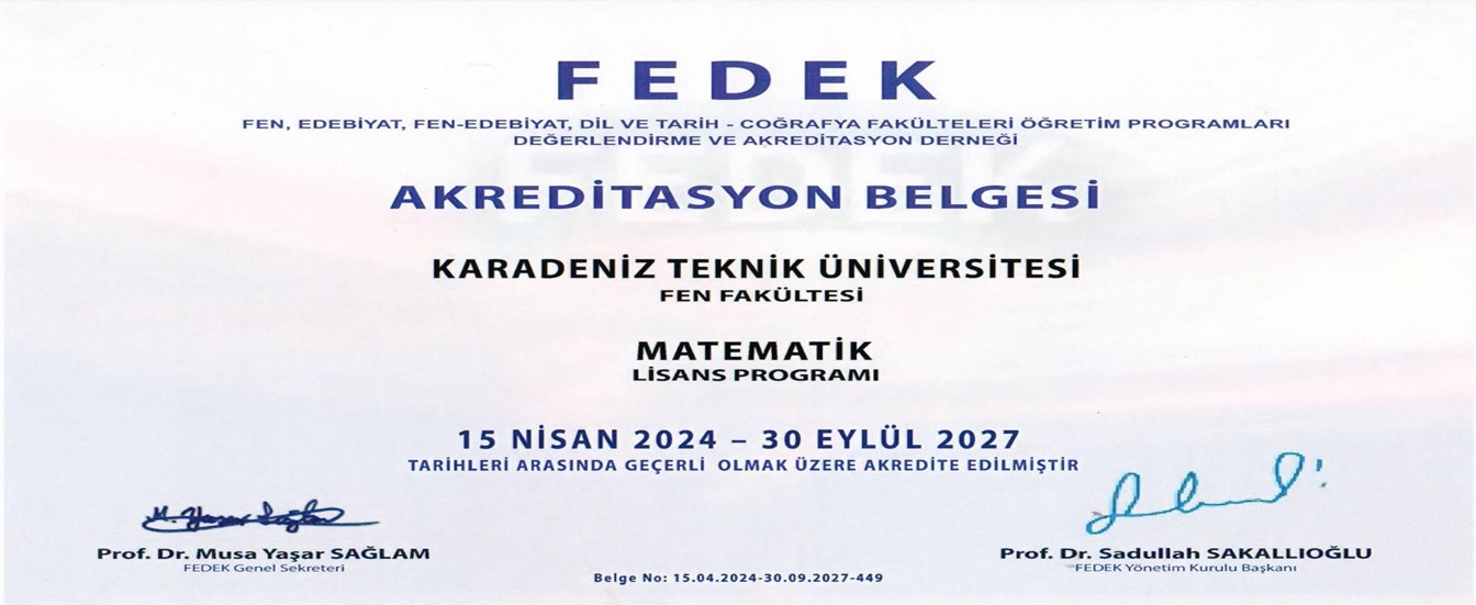 FEDEK Akreditasyon Belgesi